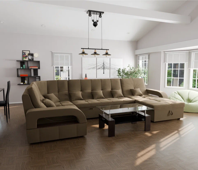 Диваны модульные угловые, Модульный диван Майами-4,микровелюр,антивандальная ткань,венеция