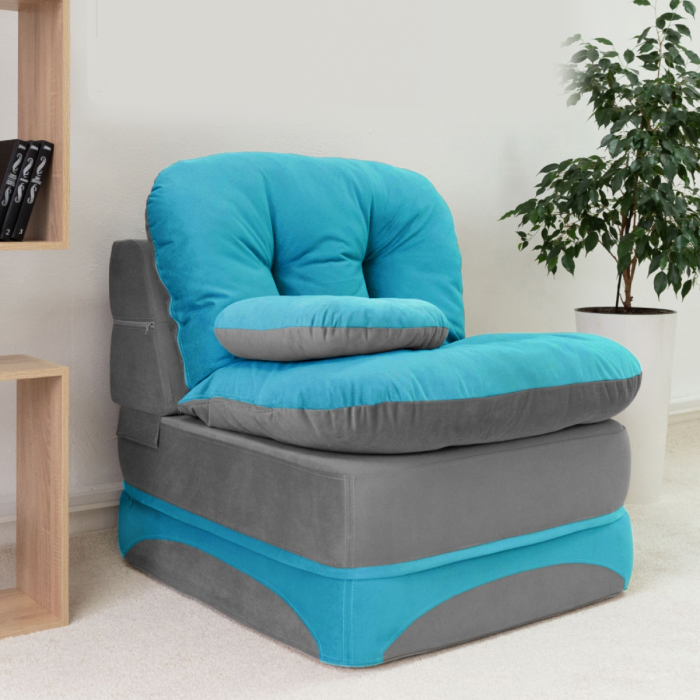 Детские диваны, Бескаркасное кресло-кровать Клиффорд 900*950мм  велюр