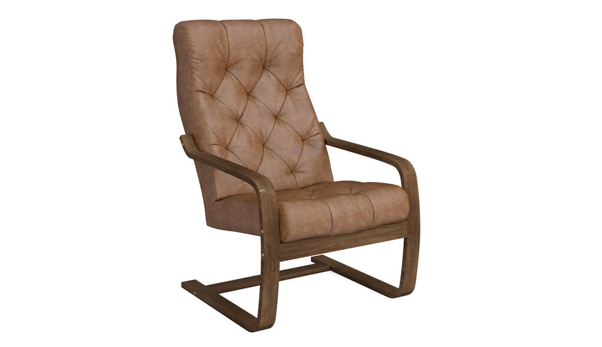 Кресло для отдыха, Кресло Эльба Люкс Темный орех — темнокоричневый