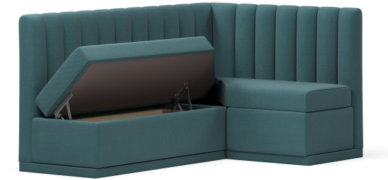 Кухонный угловой нераскладной диван Кафф, велюр