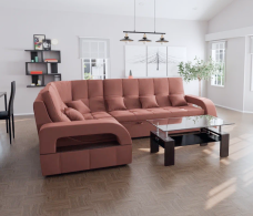 Диваны угловые в гостиную, Модульный диван Майами-3,микровелюр,антивандальная ткань,венеция