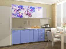 Кухонные гарнитуры, Кухня МДФ Бабочки 1.8 м, фотопечать