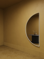 Зеркала в спальню, Зеркало рамное настенное в виде полукруга RONTUS M, 160*80 см