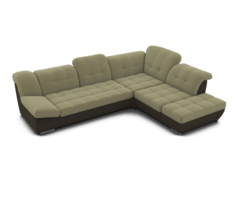 Диваны угловые в гостиную, Угловой диван-кровать Лостон, Правый велюр