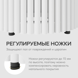 Стол круглый обеденный с белым металлическим подстольем TRUBIS Wood L 100