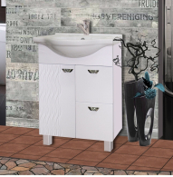 Тумбы без раковины, Тумба в ван.комн. Белла 2 600 (ч Байкал 60)