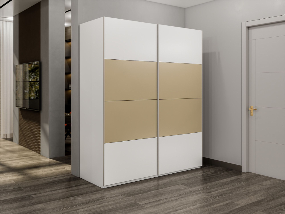 Шкафы-купе 2-х дверные, Шкаф-купе Эста 2-х дверный ДСП/Стекла фисташка/Доводчик 200х66х240