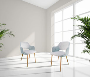 Стул Konor металл под дерево/ткань (BOX-2)