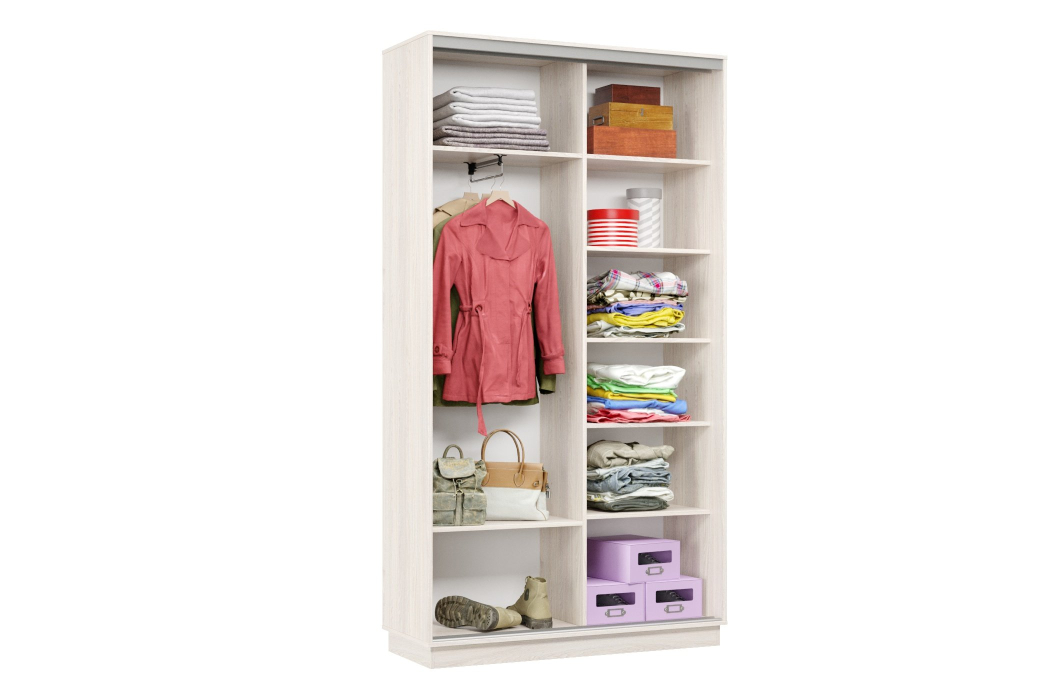 Шкафы-купе 2-х дверные, Шкаф-купе Премьер Лайт 03 Ф-1356 двухдверный