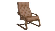 Кресло для отдыха, Кресло Капри Люкс Темный орех — темнокоричневый