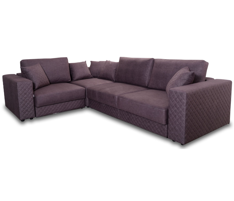 Диваны угловые в гостиную, Угловой диван-кровать Бергер велюр