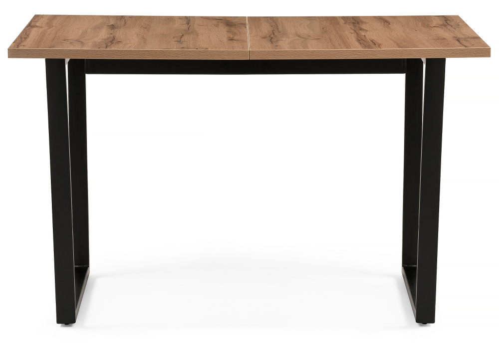 Обеденные столы, Стол деревянный раскладной Лота Лофт 120 25 мм (матовый черный)