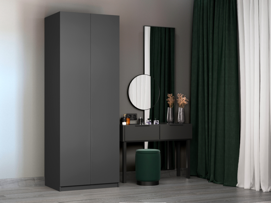 Шкафы распашные, Шкаф распашной Е1 Локер 81x52.5x220 см, с полками и модулем