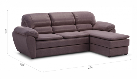 Бергамо угол левый с оттоманкой