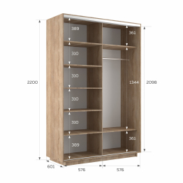 Шкаф-купе Экспресс 2-х дверный Фотопечать Калейдоскоп Стекла 120х60х220