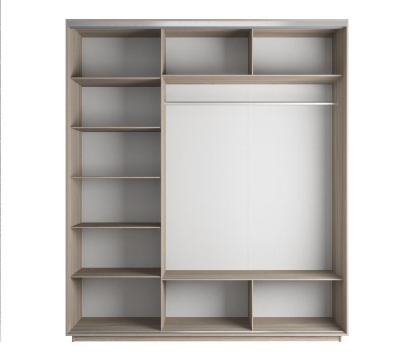 Шкафы-купе, Шкаф-купе Экспресс Медиум (2 зеркала) трио 2200 x 2400 x 600