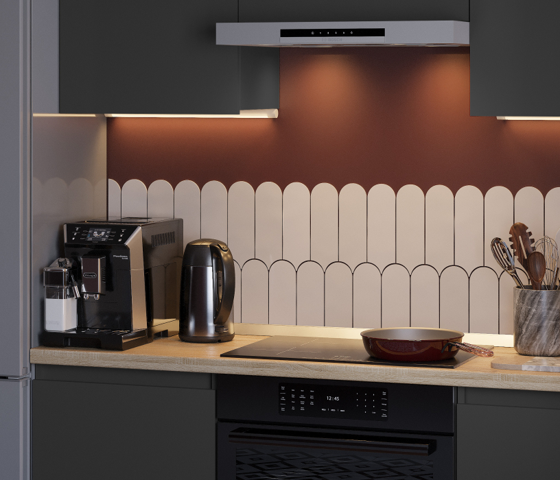 Кухонные гарнитуры, Кухонный гарнитур Леон угловой 210х140 см, диамант серый