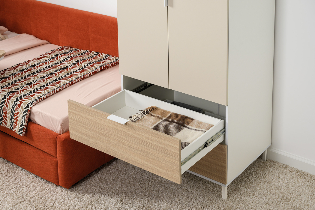 Для одежды, Шкаф Марвэл 16.317.02, белый, сатин, плэйн