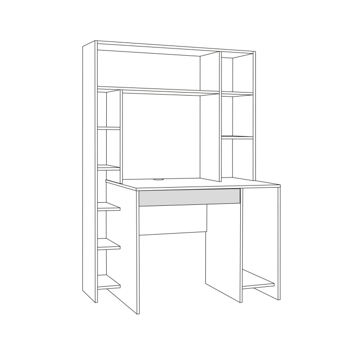 Прямые компьютерные столы, Стол компьютерный Комфорт 12.71, антрацит, темно-серый
