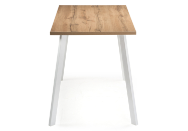 Стол деревянный Тринити Лофт 140 25 мм (белый матовый)