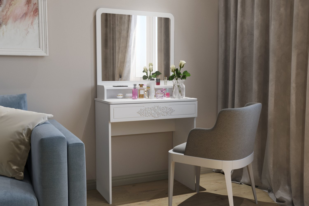 Зеркала в спальню, Полка с зеркалом ТН-1