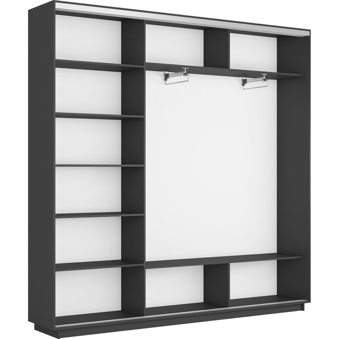 Шкафы-купе 3-х дверные, Шкаф-купе Экспресс 3-х дверный Фотопечать Шелк Стекла 240х45х240