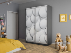 Шкафы-купе 2-х дверные, Шкаф-купе Экспресс 2-х дверный Фотопечать Шары Стекла 140х60х220