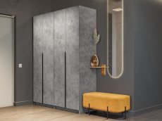 Шкафы распашные, Распашной шкаф Локер 800+800 (Гармошка) с полками