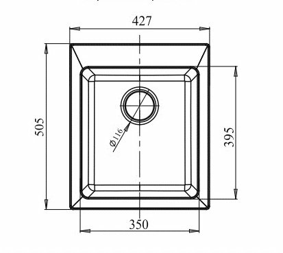 Кухонные мойки, Мойка GranFest PRACTIC GF-P505