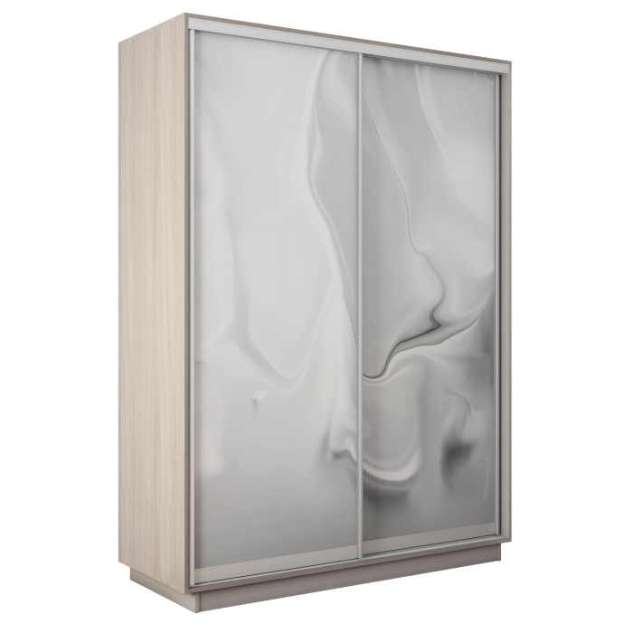 Шкафы-купе 2-х дверные, Шкаф-купе Экспресс 2-х дверный Фотопечать Шелк Стекла 140х60х220