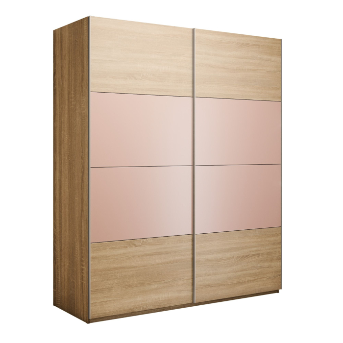 Шкафы-купе 2-х дверные, Шкаф-купе Эста 2-х дверный ДСП/Стекла пудра/Доводчик 200х66х240