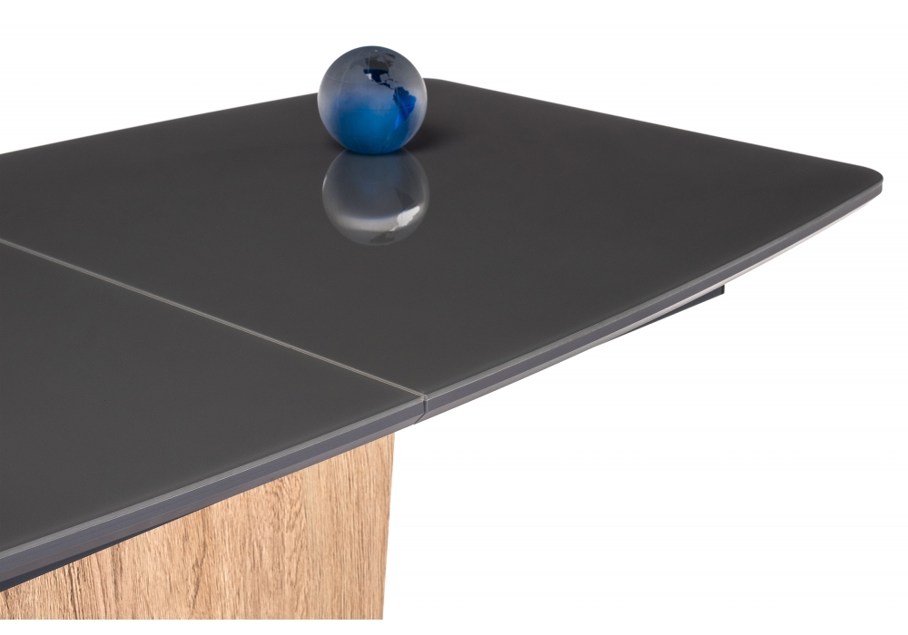 Обеденные столы, Стол Теон графит / дуб антор натуральный