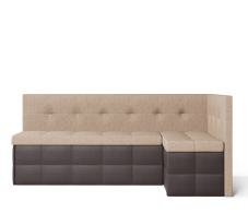 Диваны угловые кухонные, Диван кухонный угловой Домино 2 выкатной, рогожка+экокожа