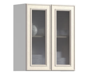 Классика шкаф навесной со стеклом 2 дв 60х72 см