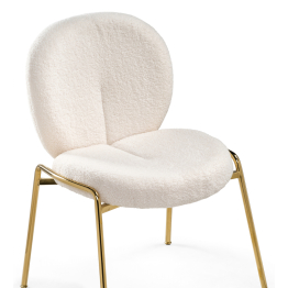 Стул на металлокаркасе Kalipso 1 white (золото)