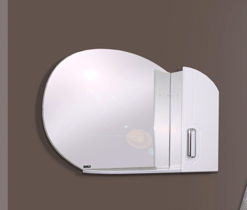 Шкафы с зеркалом, Шкаф зеркальный Франческо 1000 (2) ПВХ