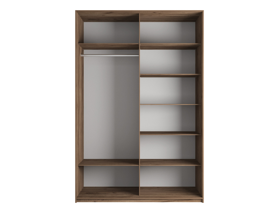 Шкафы-купе 2-х дверные, Шкаф-купе Эста ДСП+Зеркало 180х66х240