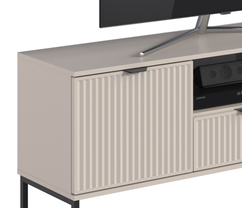 ТВ-тумбы, Тумба под ТВ с полкой для гостиной Турин Кашемир серый/МДФ Кашемир