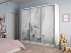 Шкафы-купе 3-х дверные, Шкаф-купе Экспресс 3-х дверный Фотопечать Шелк Стекла 240х60х240