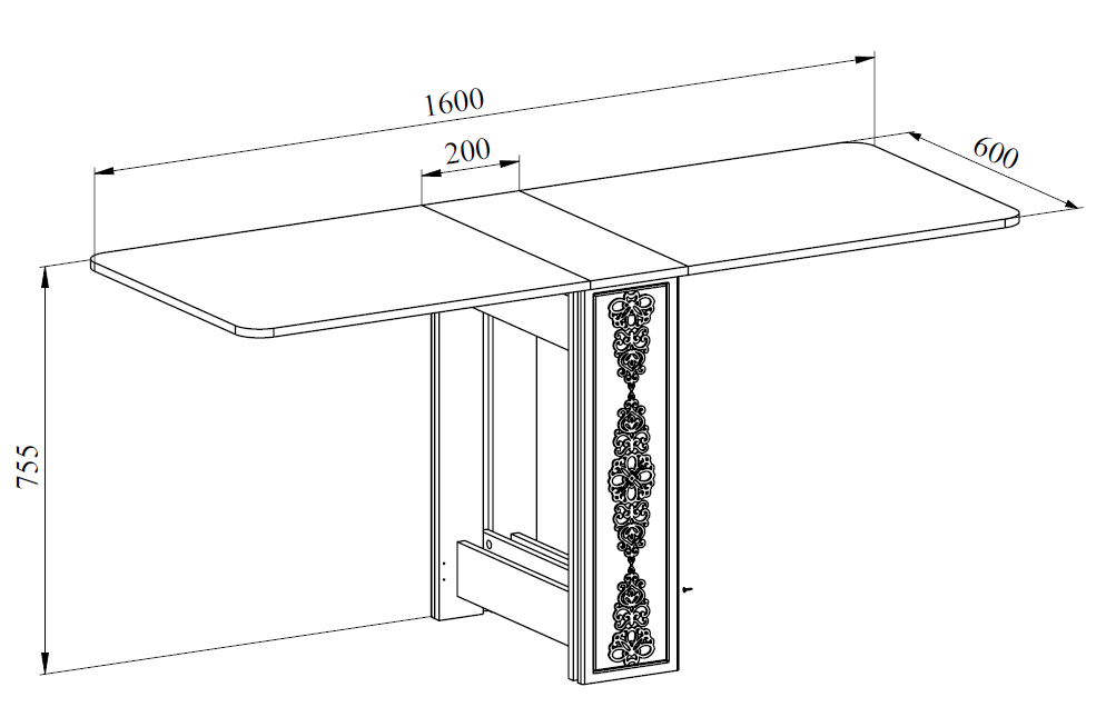 Столы-трансформеры, Стол раскладной Ассоль Лайт СМ-04