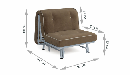 Кресло-кровать Вилли Сканди коричневый
