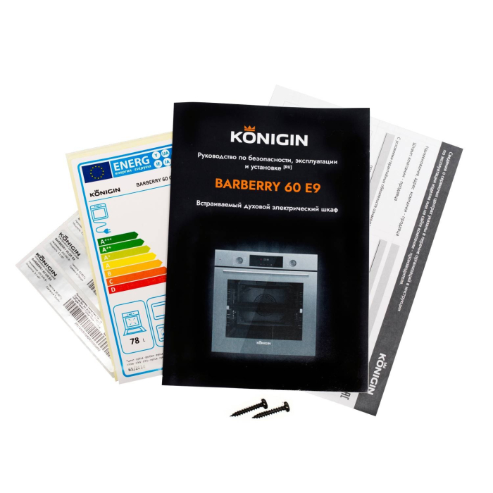 Духовые шкафы, Шкаф духовой электрический Konigin Barberry 60 WH E9