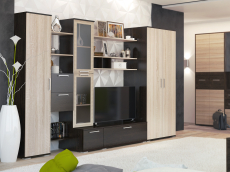 Стенки для гостиной, Гостиная ЕВРО (кантер / сонома)