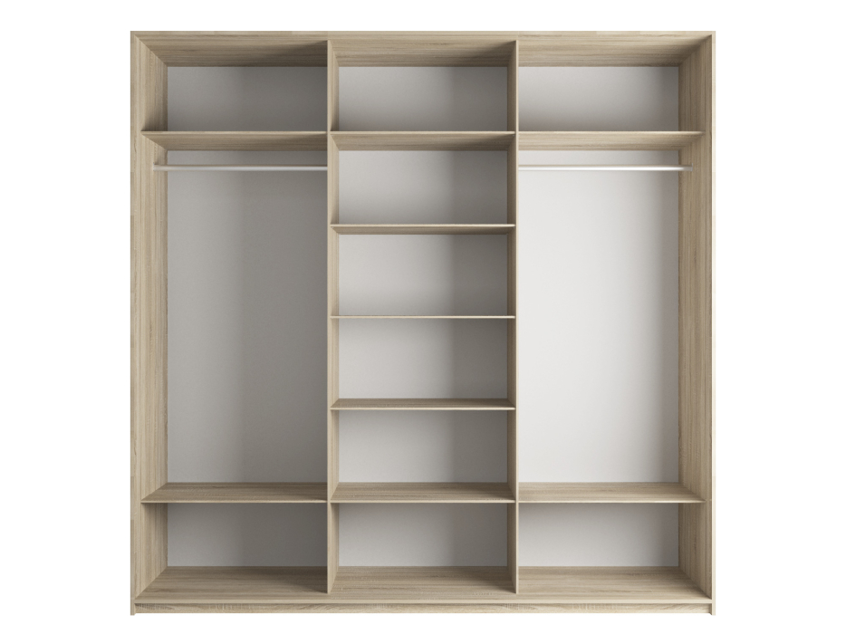 Шкафы-купе 3-х дверные, Шкаф-купе Эста 3-х дверный ДСП/Стекла хаки/Доводчик 240х66х240