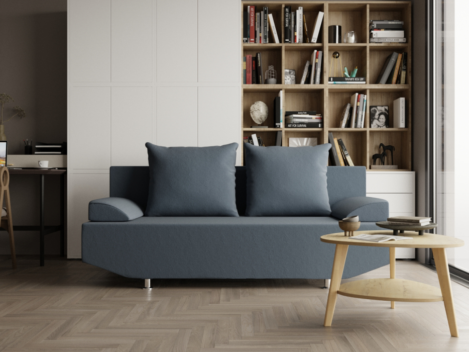 Диваны с ящиком для белья, Прямой диван Сити ППУ, велюр