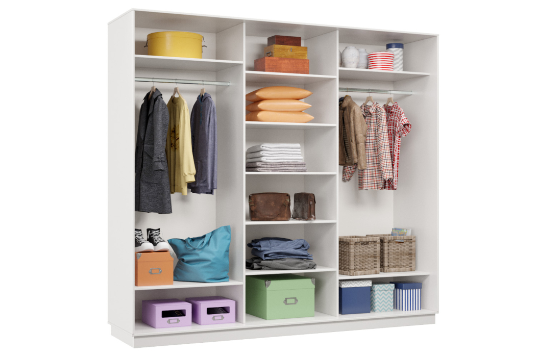 Шкафы-купе 3-х дверные, Шкаф-купе Премьер Лайт 56 (11;11;11) трехдверный