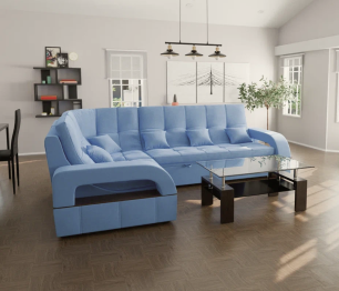 Модульный диван Майами-3,микровелюр,антивандальная ткань,венеция