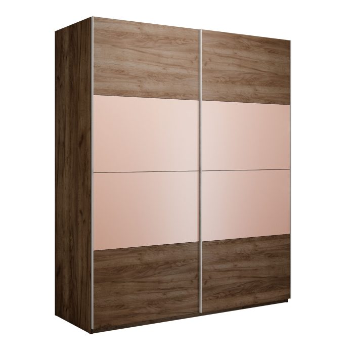 Шкафы-купе 2-х дверные, Шкаф-купе Эста 2-х дверный ДСП/Стекла пудра/Доводчик 160х66х240