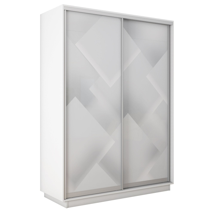 Шкафы-купе 2-х дверные, Шкаф-купе Экспресс 2-х дверный Фотопечать Квадрат Стекла 140х45х240