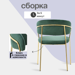 Комплект стульев Whispered Fusion, золотой (Комплект 2 шт)